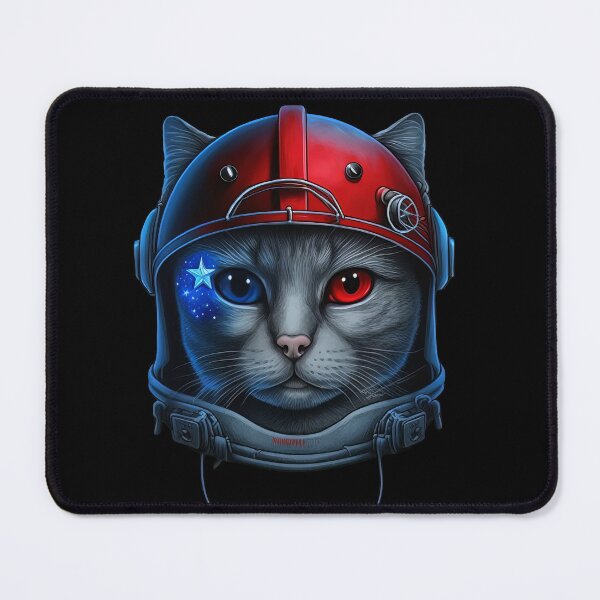 Item preview, Cool Heterochromia Cat with a Helmet designed and sold by GXABrands.