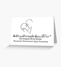 Bedtime Stories for Queer Folks Logo Greeting Card