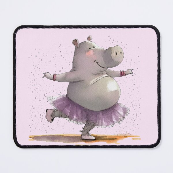 Item preview, Hippo Ballerina in Pink Tutu designed and sold by ThePurpleMelon.