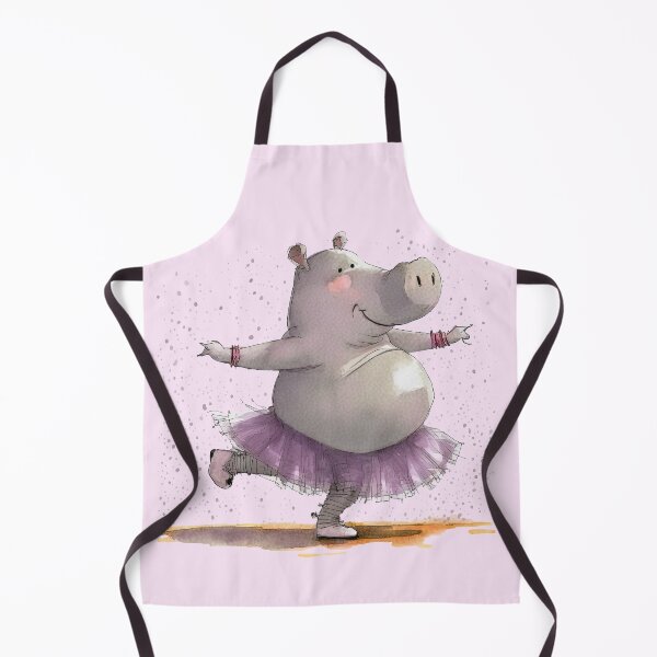 Aperçu de l'œuvre Ballerine hippopotame en tutu rose créée et vendue par ThePurpleMelon.