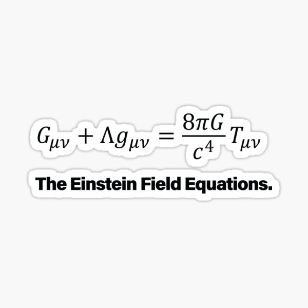 Einstein Field Equations Sticker For Sale By Sciencecorner Redbubble 6108