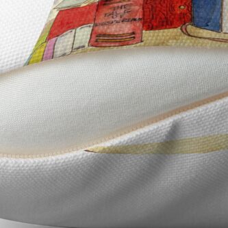 Alternate view of The Mouse's Bookshop Throw Pillow