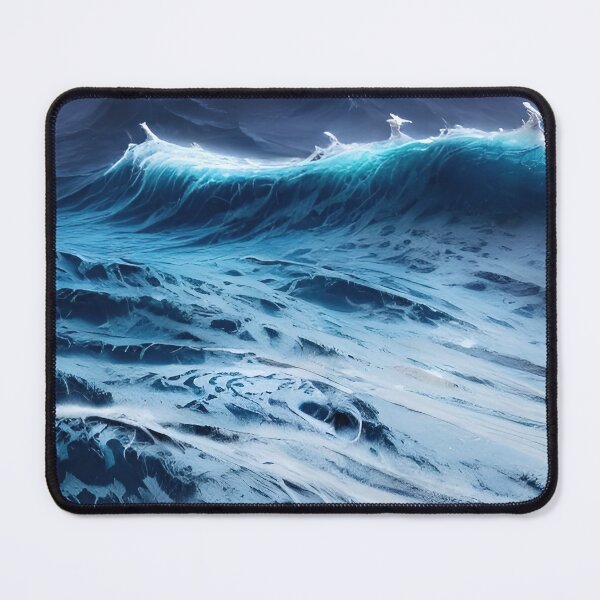 Item preview, Hyperrealistic blue ocean waves designed and sold by Crestern.