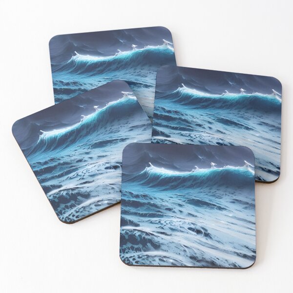Item preview, Hyperrealistic blue ocean waves designed and sold by Crestern.