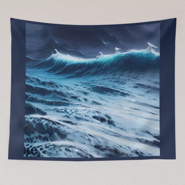 Item preview, Hyperrealistic blue ocean waves designed and sold by Crestern.