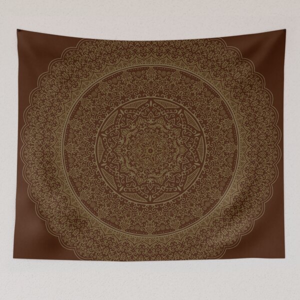Item preview, orange red mandala hippie boho bohemian  designed and sold by Jacob Thomas.