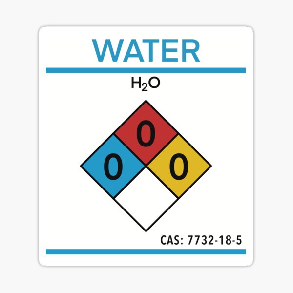 Item preview, Novelty Water Label designed and sold by Science Lab Designs.