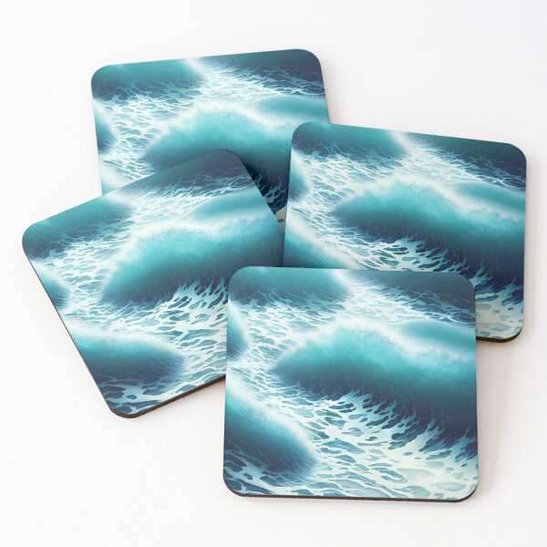 Item preview, Hyperrealistic blue ocean waves designed and sold by Crestern.