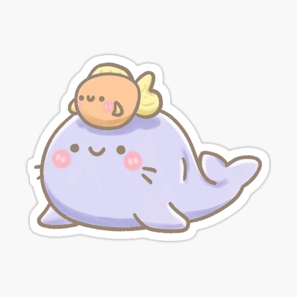 Robbenfisch-Freundschaft Sticker