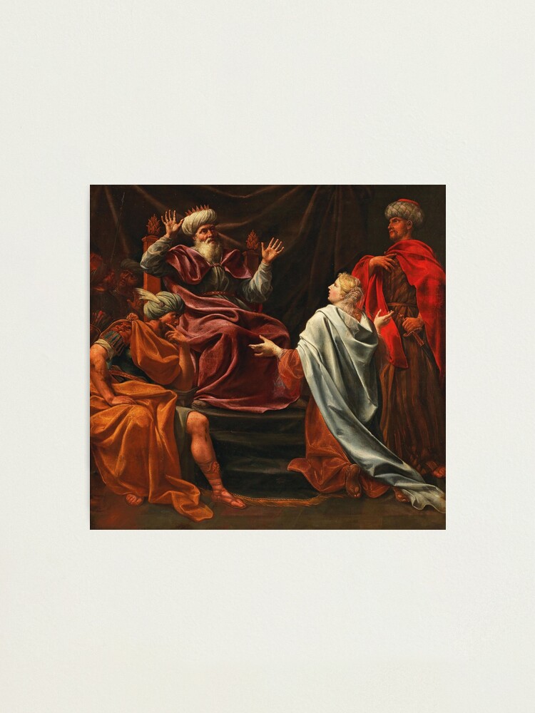 Ester ante el rey Asuero Arte Alemán Arte bíblico del siglo XVIII  Lámina fotográfica