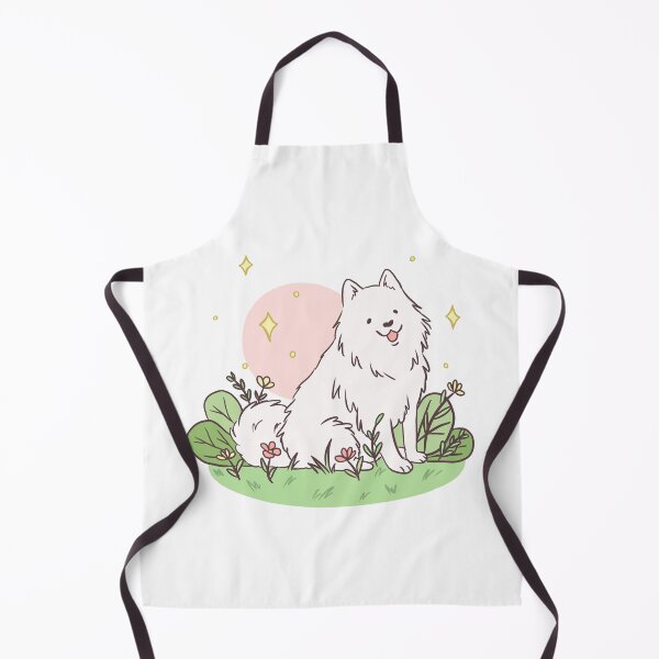 Item preview, Cute Cartoon samoyed dog with flowers pastel colors design designed and sold by Yarafantasyart.