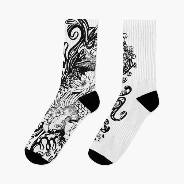 Item preview, Carpa koi black lines designed and sold by IsabelSalvador.