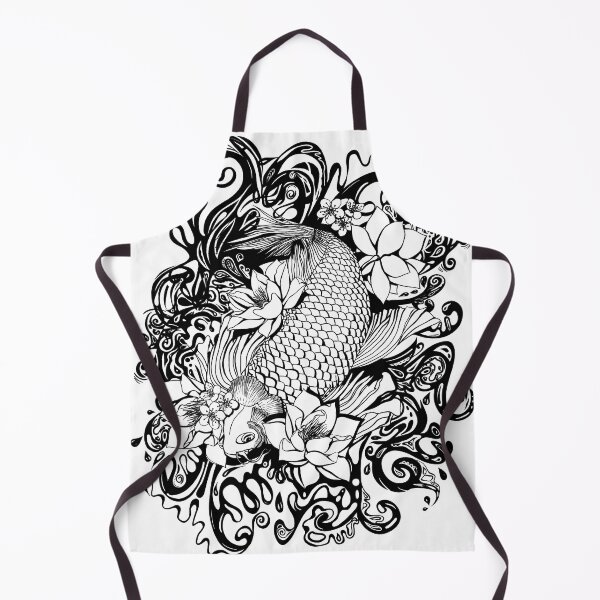 Item preview, Carpa koi black lines designed and sold by IsabelSalvador.