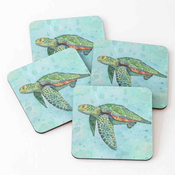 Item preview, Sea turtle watercolor designed and sold by Nh-art-planet.