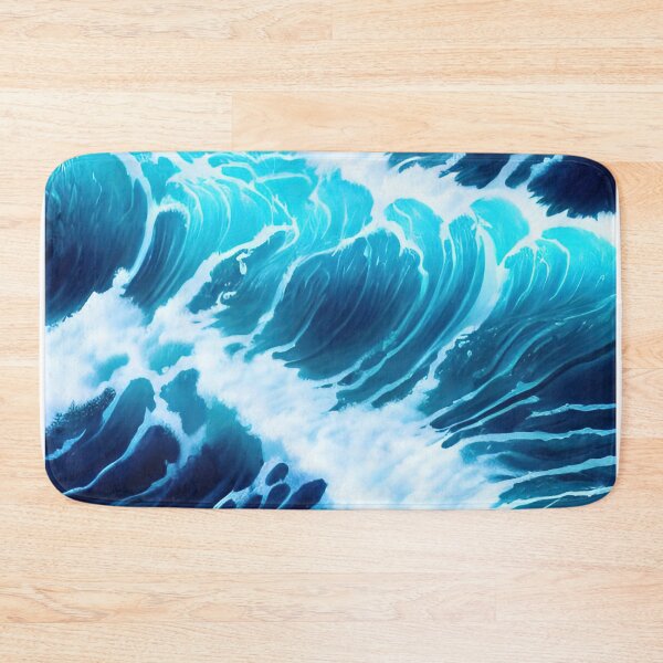 Item preview, Hyperrealistic blue ocean waves designed and sold by Crestern.