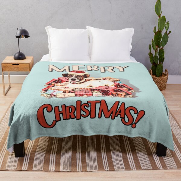 Item preview, Blue Vintage Christmas Dog With Gifts/ Merry Christmas designed and sold by Designs By YL.
