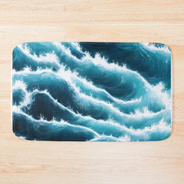 Item preview, Hyperrealistic blue ocean waves designed and sold by Crestern.