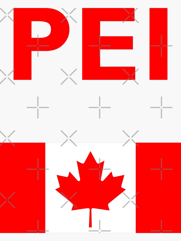 "PEI Canada Canadian Flag Dark Color" Sticker for Sale by