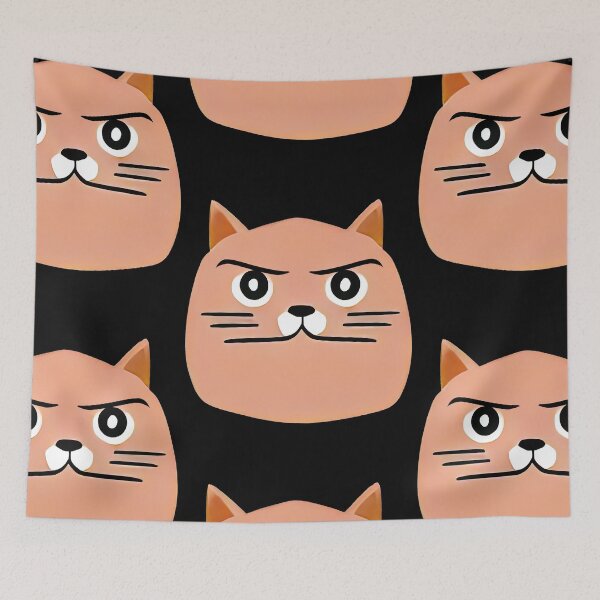 Item preview, Cute Fat Cat Orange Head Illustrated  designed and sold by WonkaDunkaDunk.