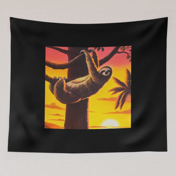 Item preview, A sloth on a tree impressionist style designed and sold by arkantus.