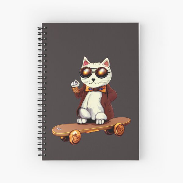 Item preview, A skater cat in a coat and a bow tie designed and sold by Norsia.