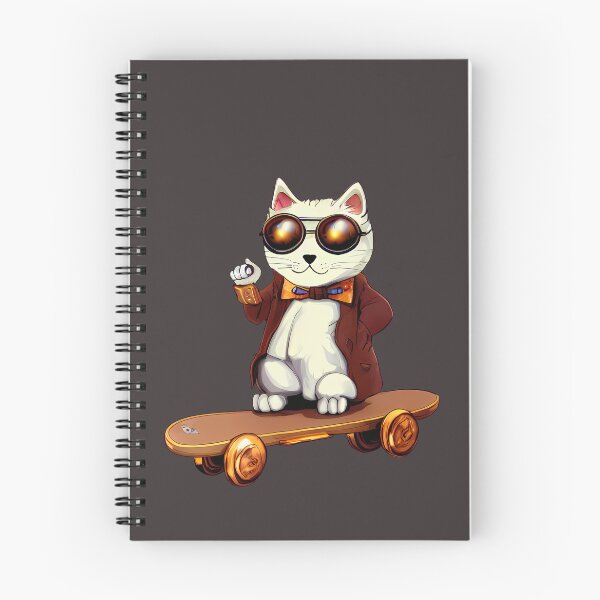 Item preview, A skater cat in a coat and a bow tie designed and sold by Norsia.