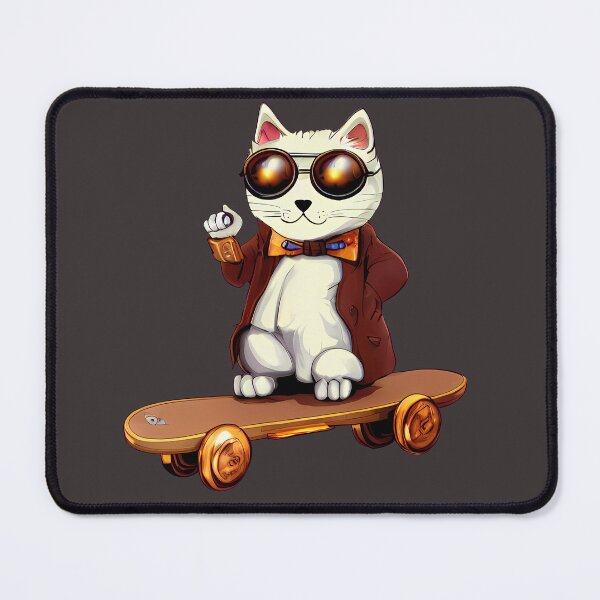 Item preview, A skater cat in a coat and a bow tie designed and sold by Norsia.