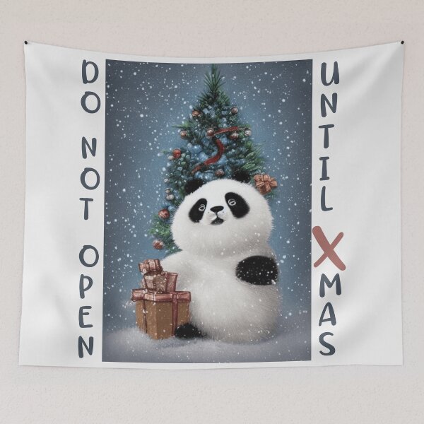 Item preview, Don't open until Christmas, Panda 3 designed and sold by i-cottagedesign.