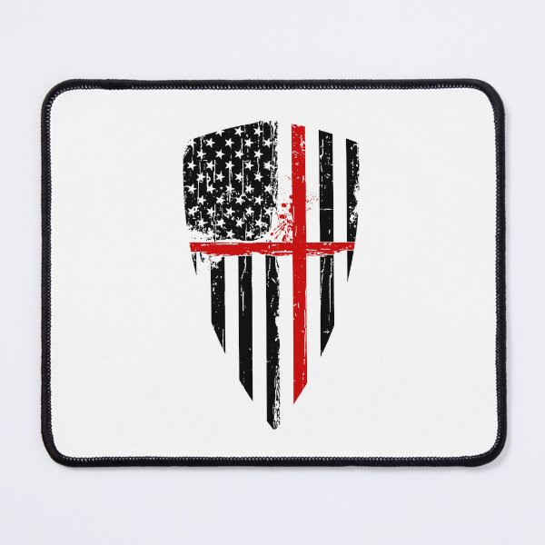 Item preview, American Flag Red Line Crusader designed and sold by AndrewStep.