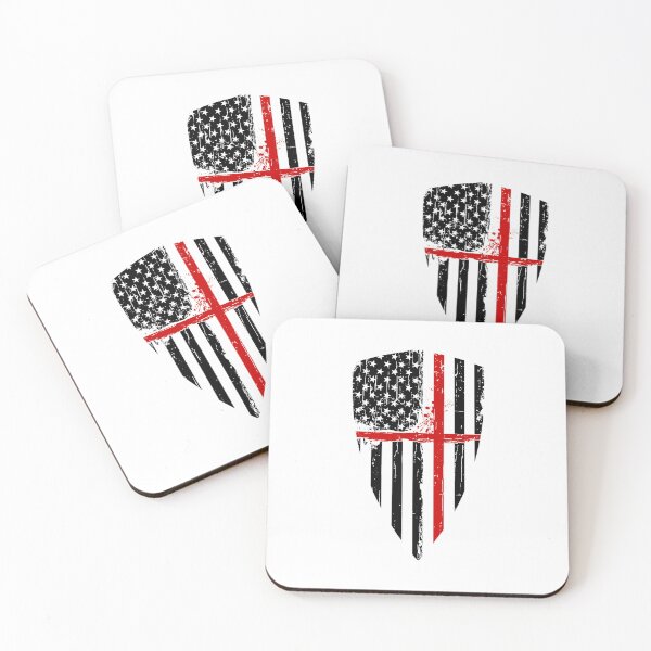 Item preview, American Flag Red Line Crusader designed and sold by AndrewStep.