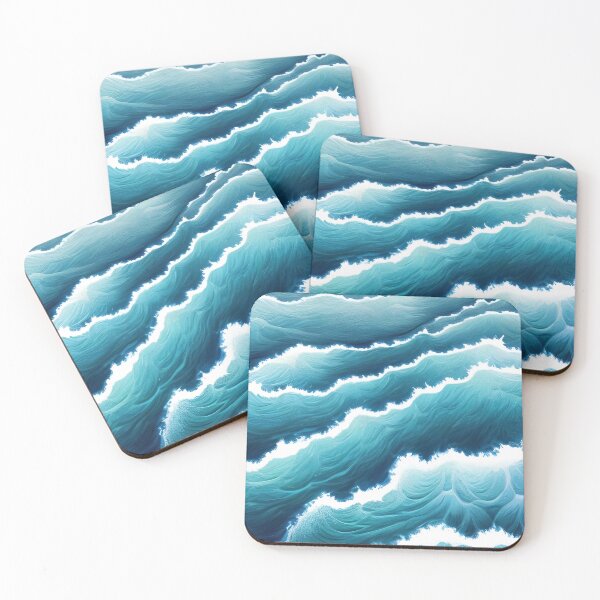 Item preview, Hyperrealistic blue ocean waves designed and sold by Crestern.