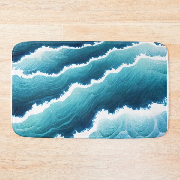 Item preview, Hyperrealistic blue ocean waves designed and sold by Crestern.