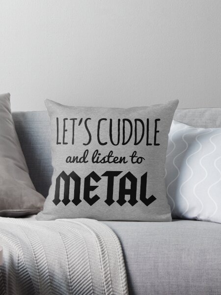 Aperçu de l'œuvre Cuddle Listen To Metal (Heather) Citation musicale créée et vendue par quarantine81.
