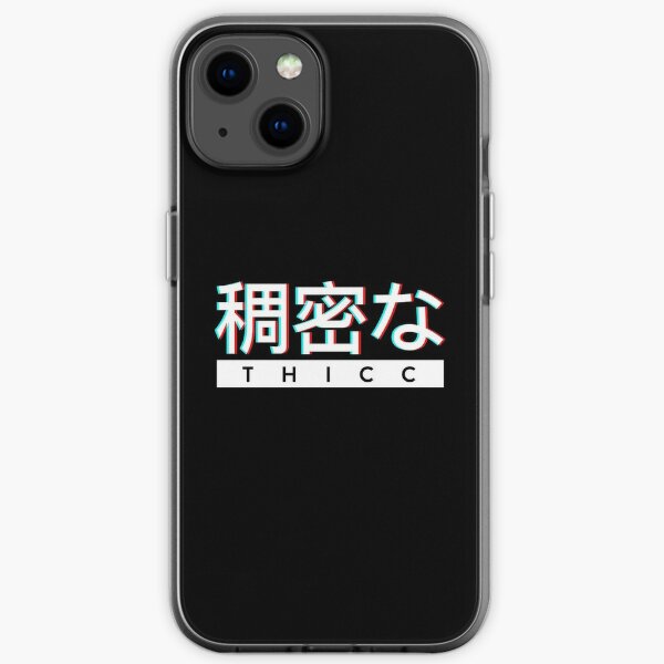 Aesthetic Japanese "THICC" Logo iPhone Soft Case