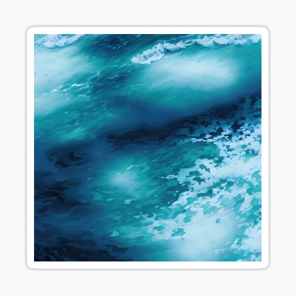 Item preview, Blue ocean waves designed and sold by Crestern.