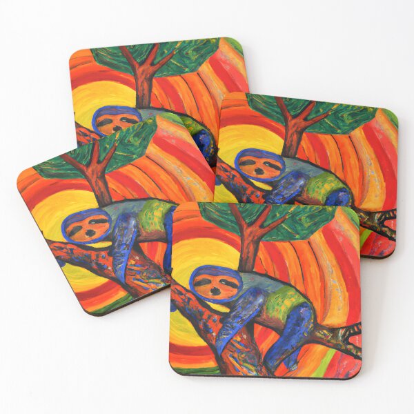 Item preview, A sloth on a tree pictorial art style designed and sold by arkantus.