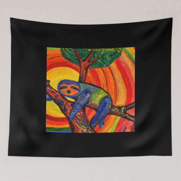 Item preview, A sloth on a tree pictorial art style designed and sold by arkantus.