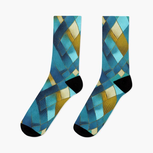 Item preview, Teal, blue and gold foil pattern designed and sold by DottedLinePrint.