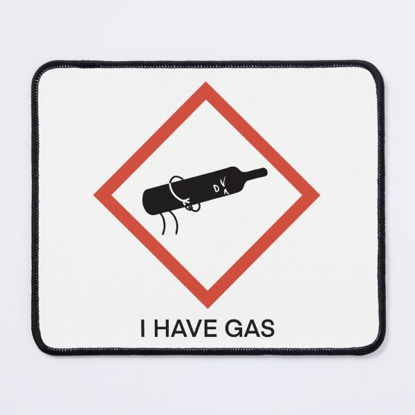 Item preview, Funny Compressed Gas Hazard Symbol designed and sold by Science Lab Designs.