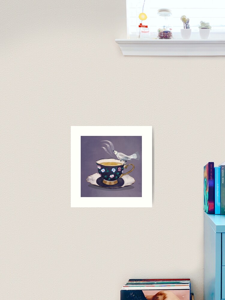 Thumbnail 1 of 3, Art Print, Tea time for birds ! designed and sold by istolar.