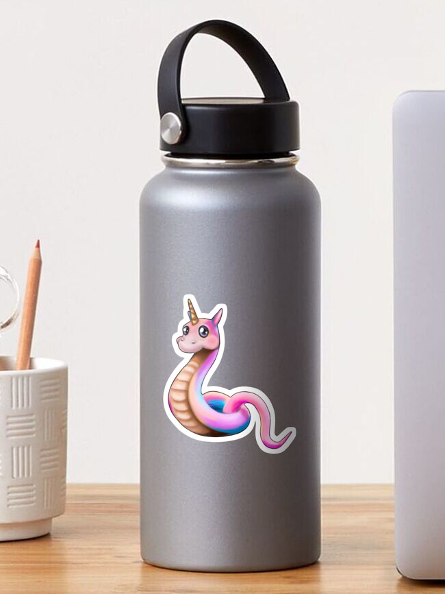Thumbnail 1 of 3, Sticker, Unicorn Snake designed and sold by Heather Land.