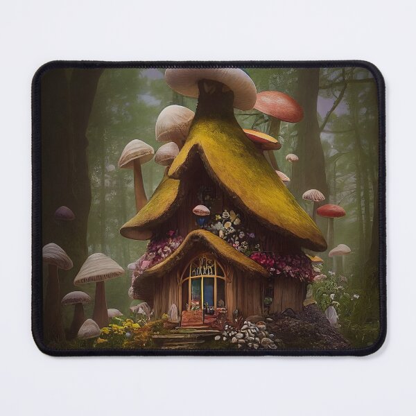 Item preview, Fantasy Fairy Mushroom House Art designed and sold by NTGUILTY.