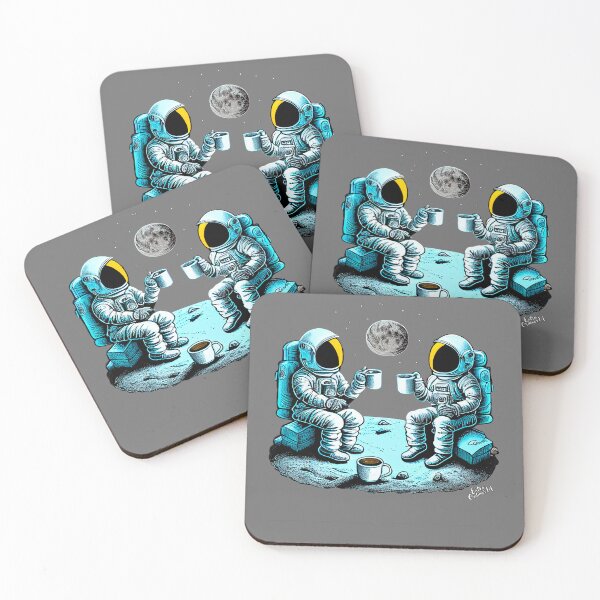 Item preview, Astronauts drinking coffee in space designed and sold by extraordinar-ia.