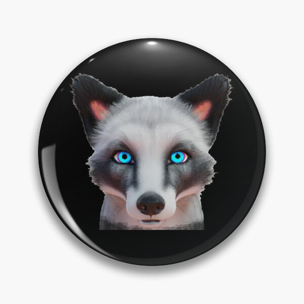 Item preview, Silver fox blue eyes sticker -- 3D  designed and sold by glitchman2.