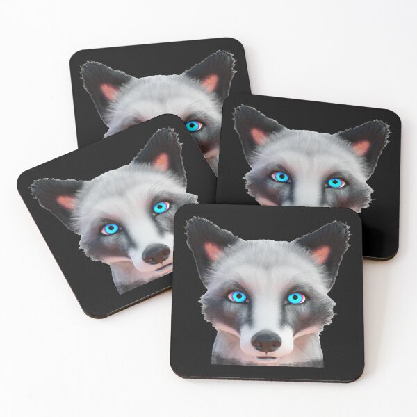 Item preview, Silver fox blue eyes sticker -- 3D  designed and sold by glitchman2.