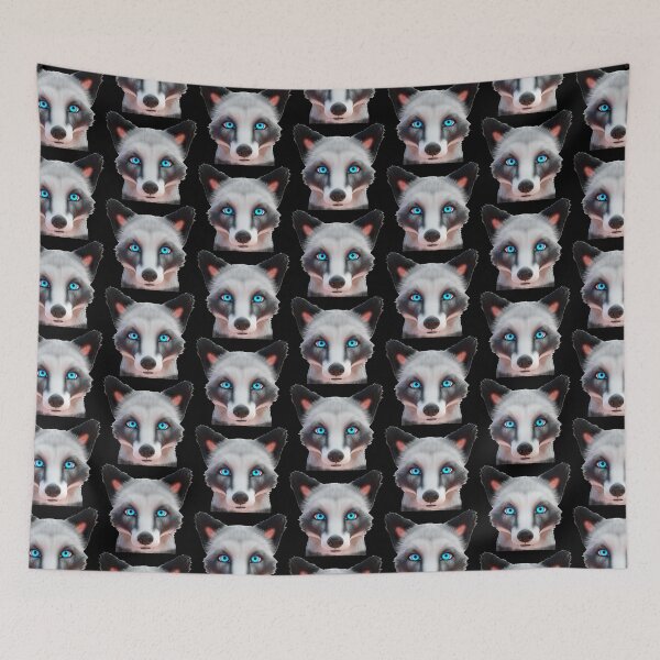 Item preview, Silver fox blue eyes sticker -- 3D  designed and sold by glitchman2.