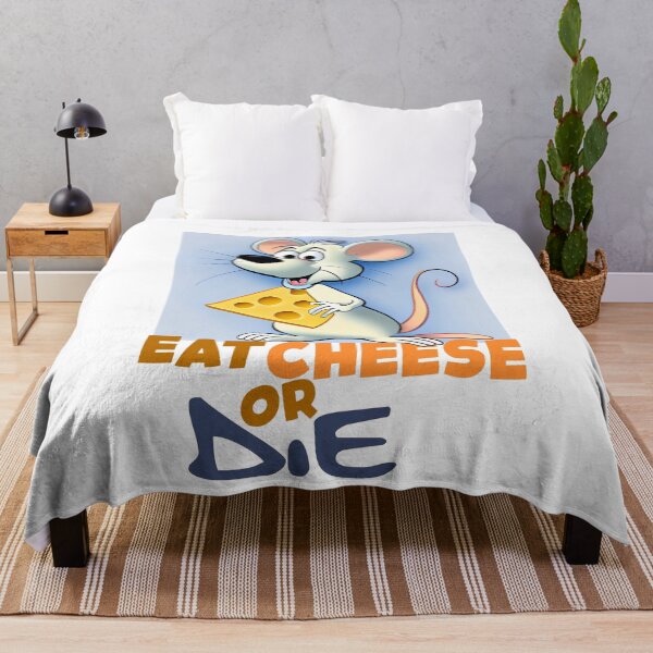 Item preview, Eat Cheese or Die | Funny Mouse With Cheese designed and sold by KOTOdesign.