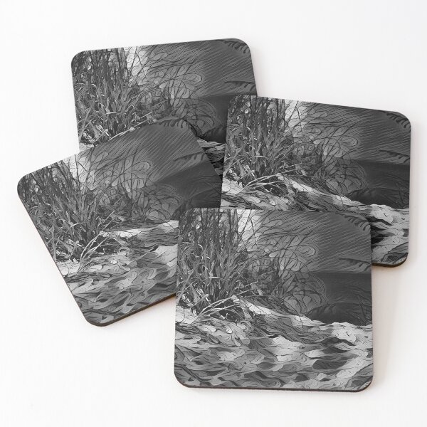 Item preview, The Beach Sea Grass 1 (Black and White) - Art from the Beach Collection - spcreationsco22 designed and sold by SpCreationsCo22.