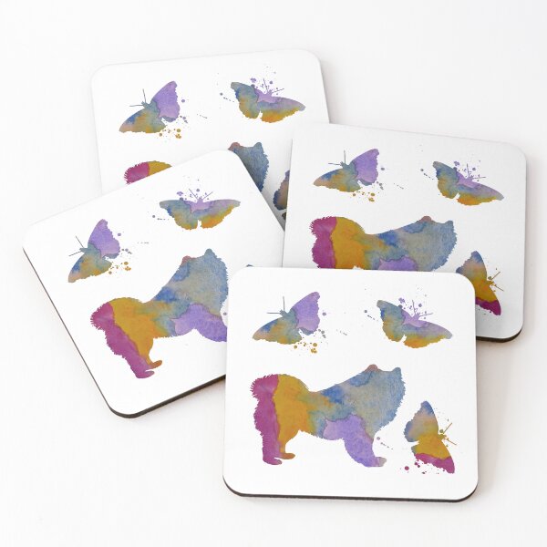 Item preview, Samoyed Art, Dog Butterfly Art, Dogs And Butterflies designed and sold by BittenByErmines.