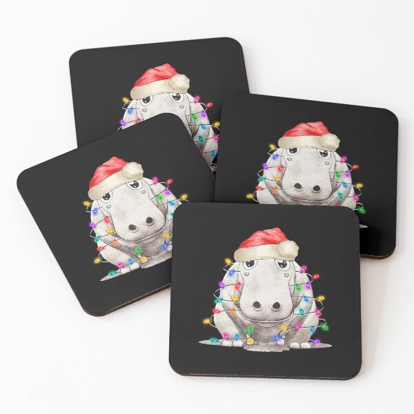 Item preview, Merry Christmas Lights Hippo designed and sold by ThisIsMugLife.